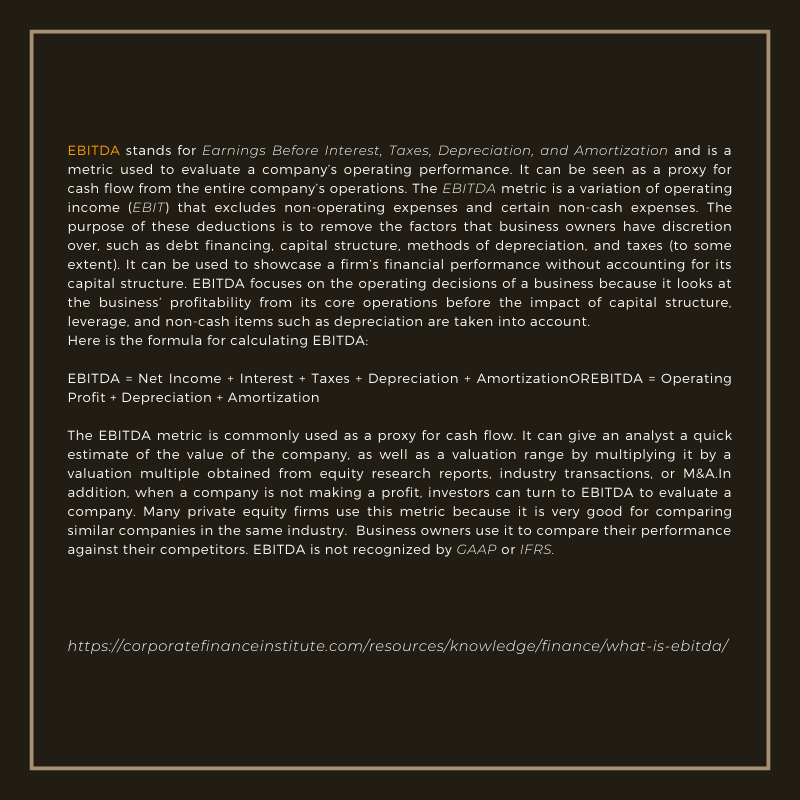 How do you calculate the EBITDA? Find out the meaning and the formula through our format "Rossl e Duso's Word of the Week"!
