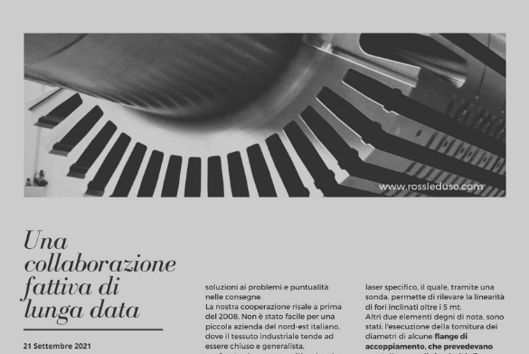 Leggi l'articolo sulla collaborazione tra GE e Rossl e Duso. Scarica l'articolo integrale dalle news.