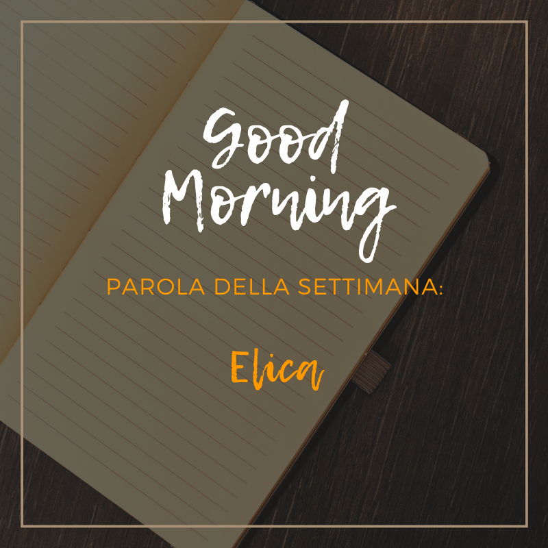 La parola di questa settimana è: elica. Visita la nostra sezione News- Parola della settimana!