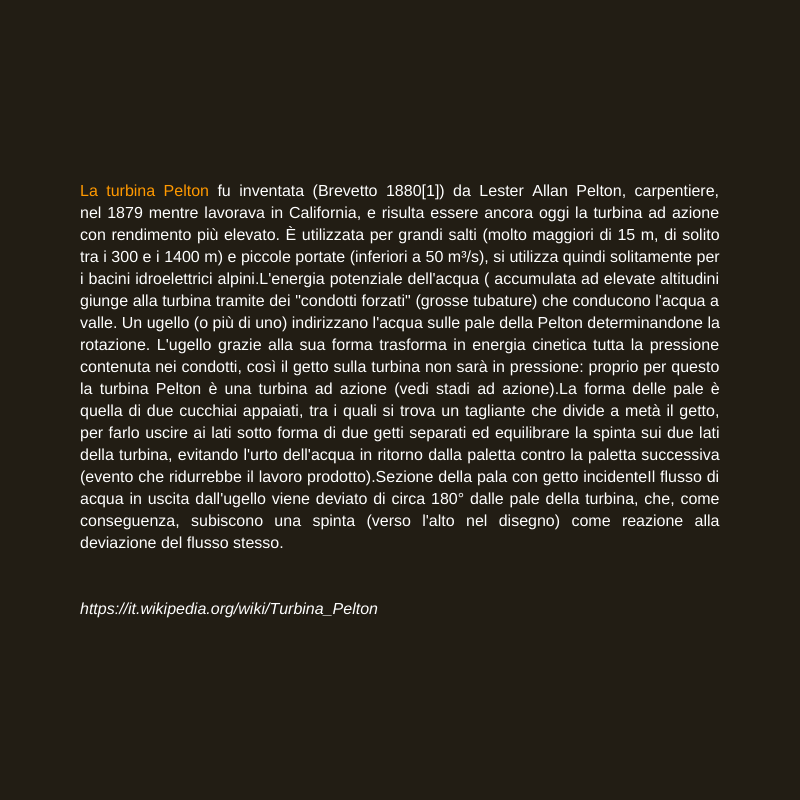 Cos'è una turbina Pelton? Visita il nostro format: "Parola della Settimana" - Rossl e Duso.